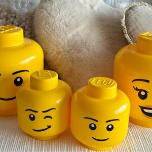 LEGO Smiling Yellow Storage Heads Collection